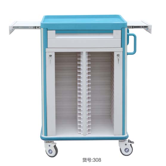 Double sides Medical Record Holder Trolley KX-308