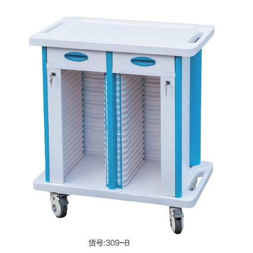 Double sides Medical Record Holder Trolley KX-309-B