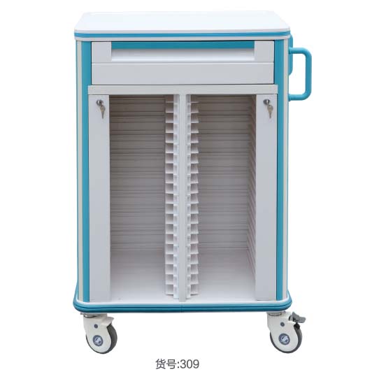 Double sides Medical Record Holder Trolley KX-309