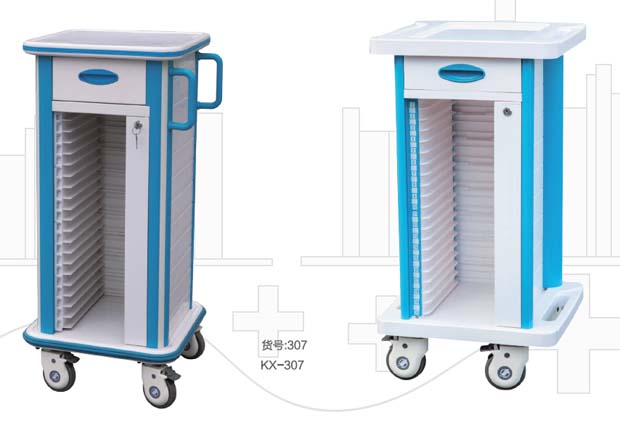 Single side Medical Record Holder Trolley